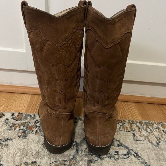 Roxy “Giddy Up” Brown Cowboy Boots – Leather Upper, Suede-Look Size 8 1/2 - Picture 4 of 8